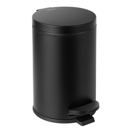 Sleek Round Foot Pedal Trash Can with Lid