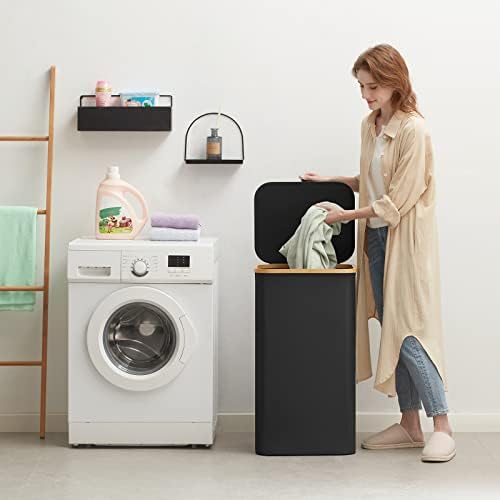 Ventilated Laundry Basket with Lid and Basket